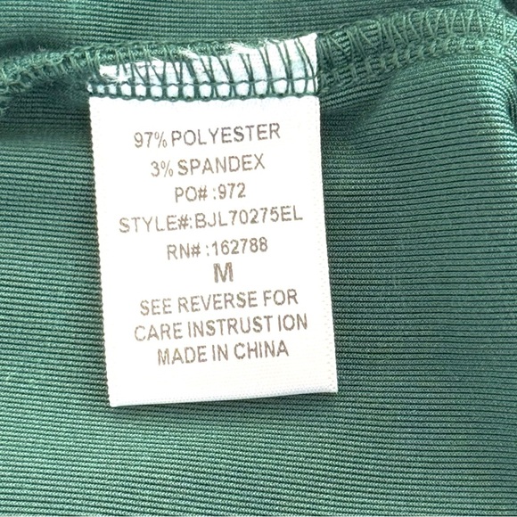 JLUXLABEL Size Medium Noir Ultra High Waist Skinny Emerald Green Velvet Pants - Picture 10 of 11